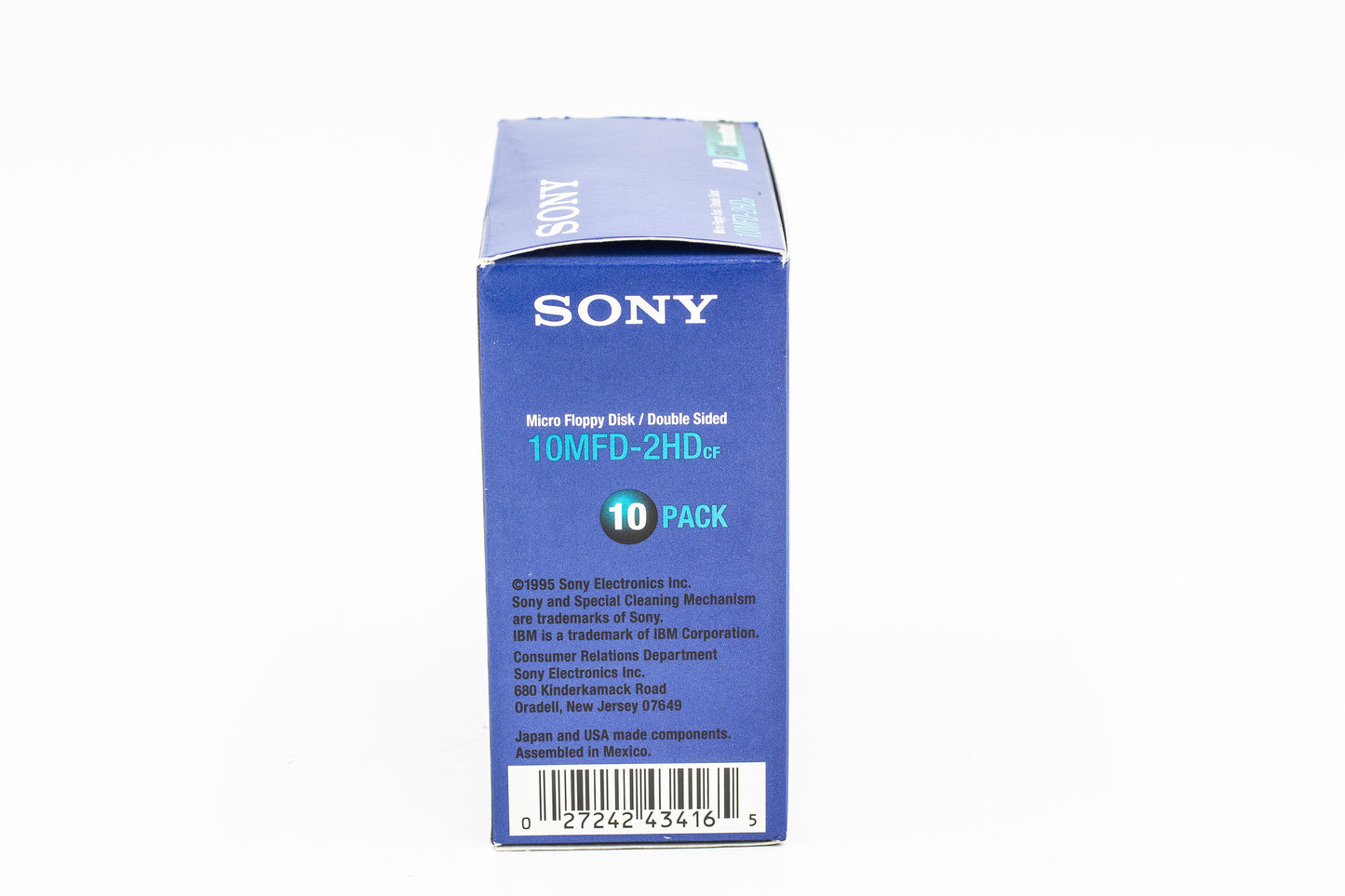 Sony 3.5" 1.44MB Floppy Disk DS/HD Diskettes - 10 Pack - 10MFD-2HDcf