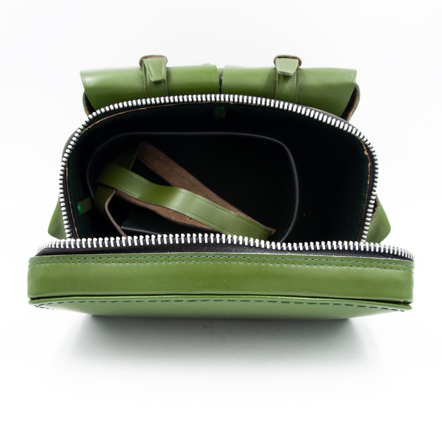 Gold Crest Model 2500 Surf Green Leather Camera Bag