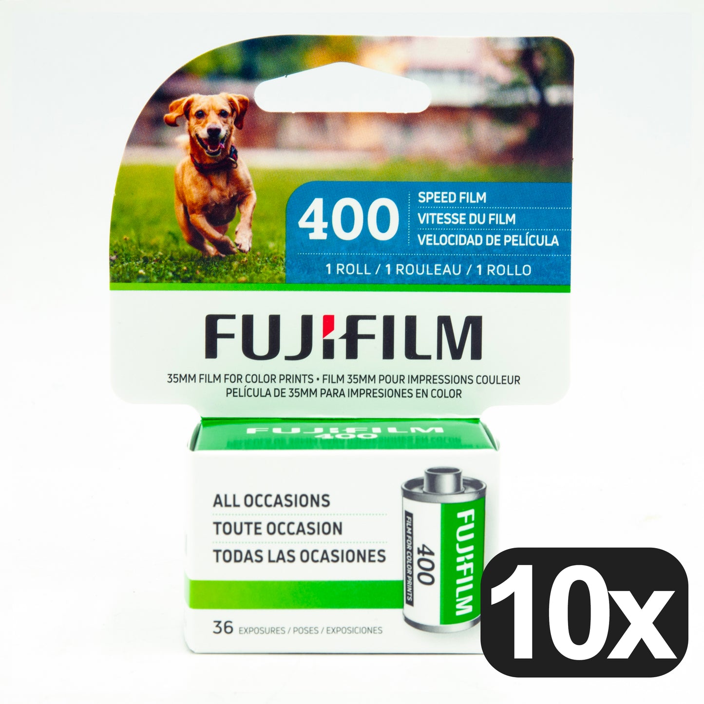 Ten Pack: Fujifilm 400 ISO 35mm Color Film, 36 Exp.