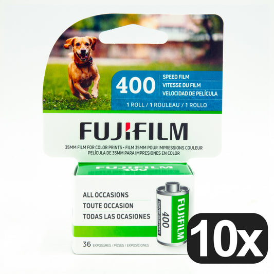 Ten Pack: Fujifilm 400 ISO 35mm Color Film, 36 Exp.