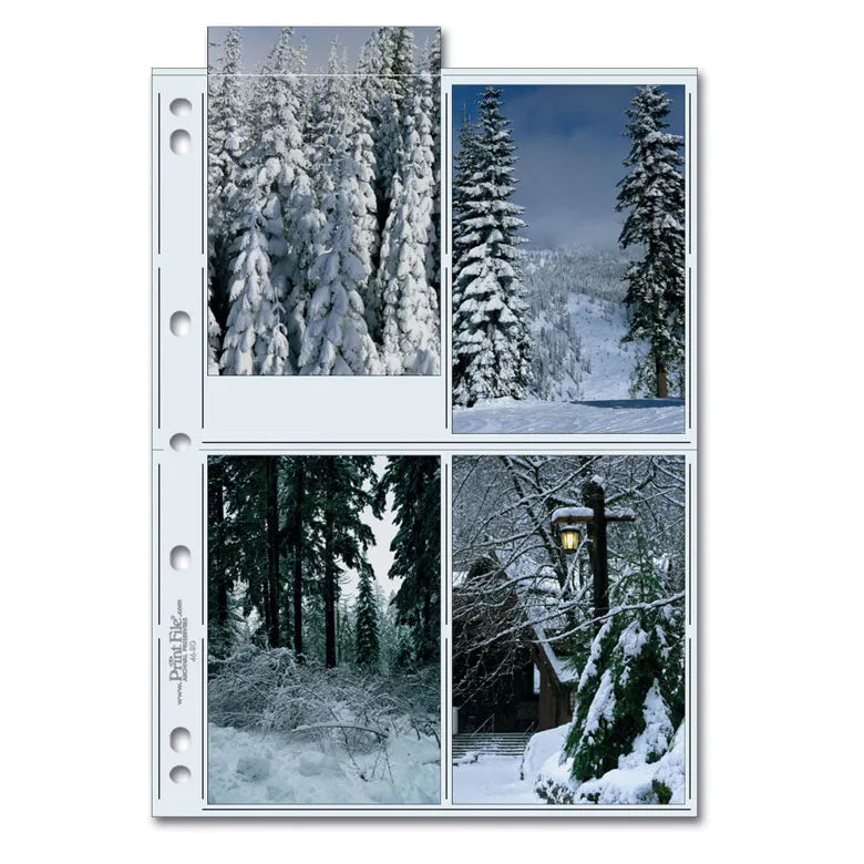 Print File 4"x 6" Print Archival Pages, 25 Pack