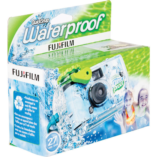 Fujifilm QuickSnap Waterproof Single-Use Camera with 800 ISO 35mm Color Film, 27 Exp.