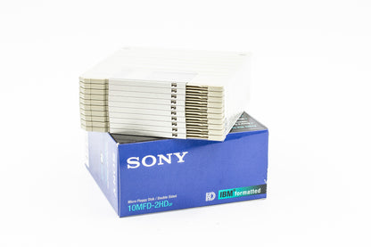 Sony 3.5" 1.44MB Floppy Disk DS/HD Diskettes -  10 Pack - 10MFD-2HDcf