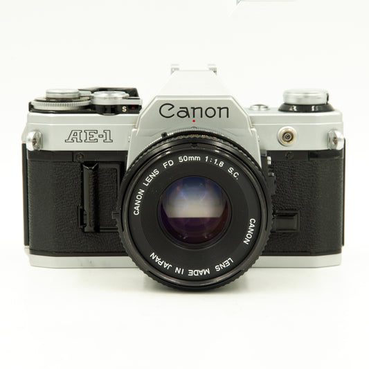 Canon AE-1 Chrome with Canon FD 50mm f1.8 S.C.