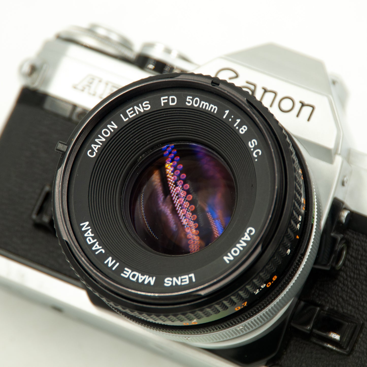Canon AE-1 Chrome with Canon FD 50mm f1.8 S.C.