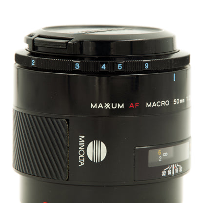 Minolta Maxxum 50mm f2.8 Macro 1:1 Autofocus Lens