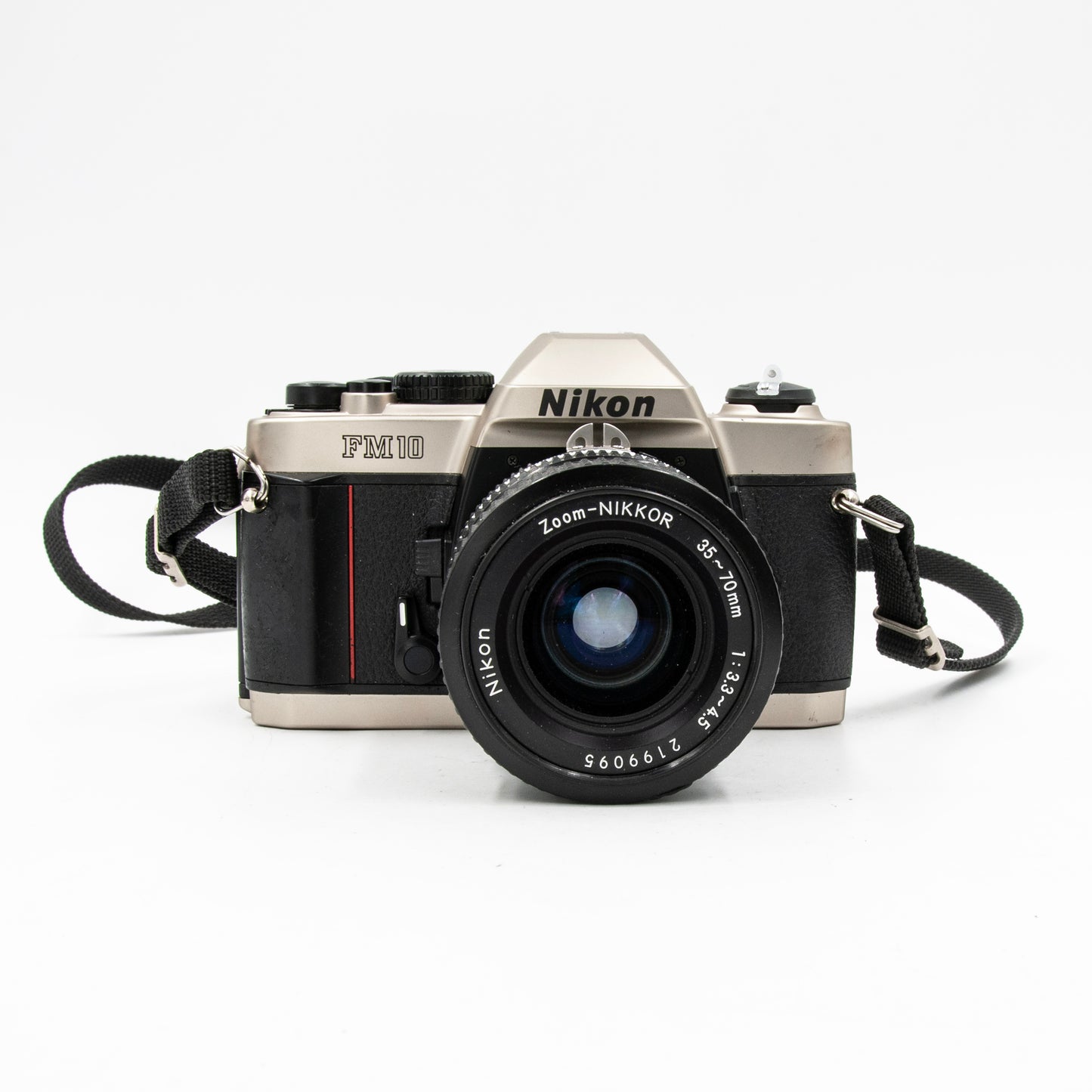 Pre-Owned Nikon FM10 Film Camera w/35-70mm f/3.3-4.5 Zoom Lens, Strap & Case
