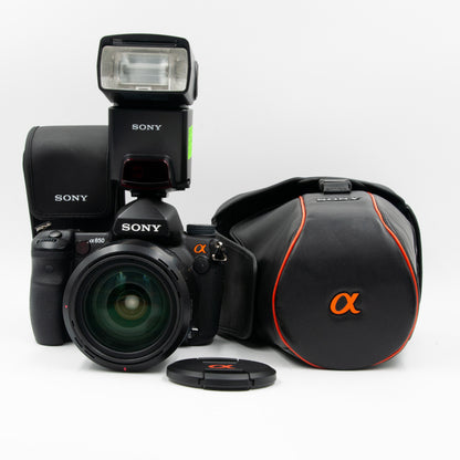 Pre-Owned Sony A850 w/Cases, 28-75mm f/2.8 Lens & HVL-F42AM Flash