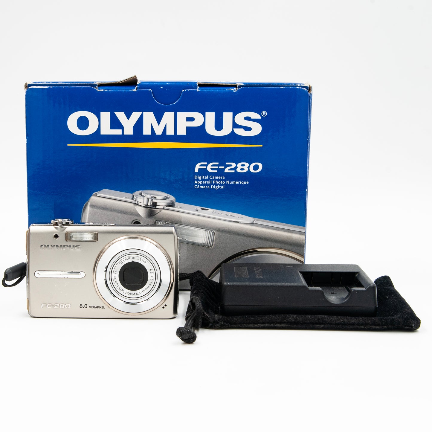 Pre-Owned Olympus FE-280 8 MP Digital Camera W/128mb Memory Card