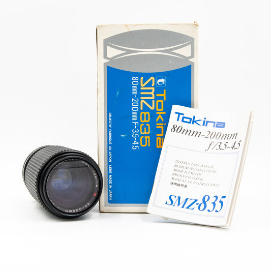 Pre-Owned Tokina SMZ 835 80-200mm f/3.5-4.5 MF Zoom Lens Canon FD Mount