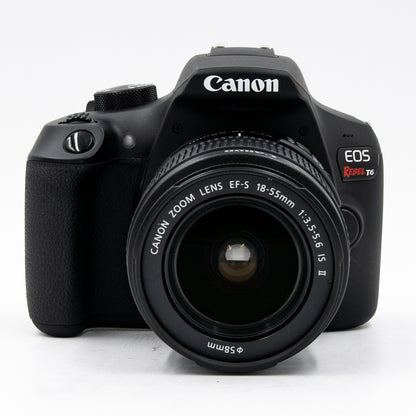 Pre-Owned Canon EOS Rebel T6 and Canon EF-S 18-55mm f/3.5-5.6 IS II Zoom Lens Kit