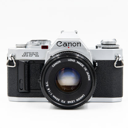 Pre-Owned Canon AV-1 with 50mm f/1.8 S.C. FD Lens