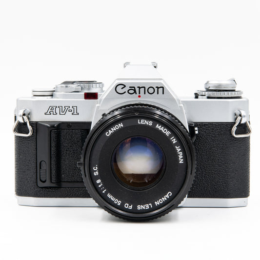 Pre-Owned Canon AV-1 with 50mm f/1.8 S.C. FD Lens