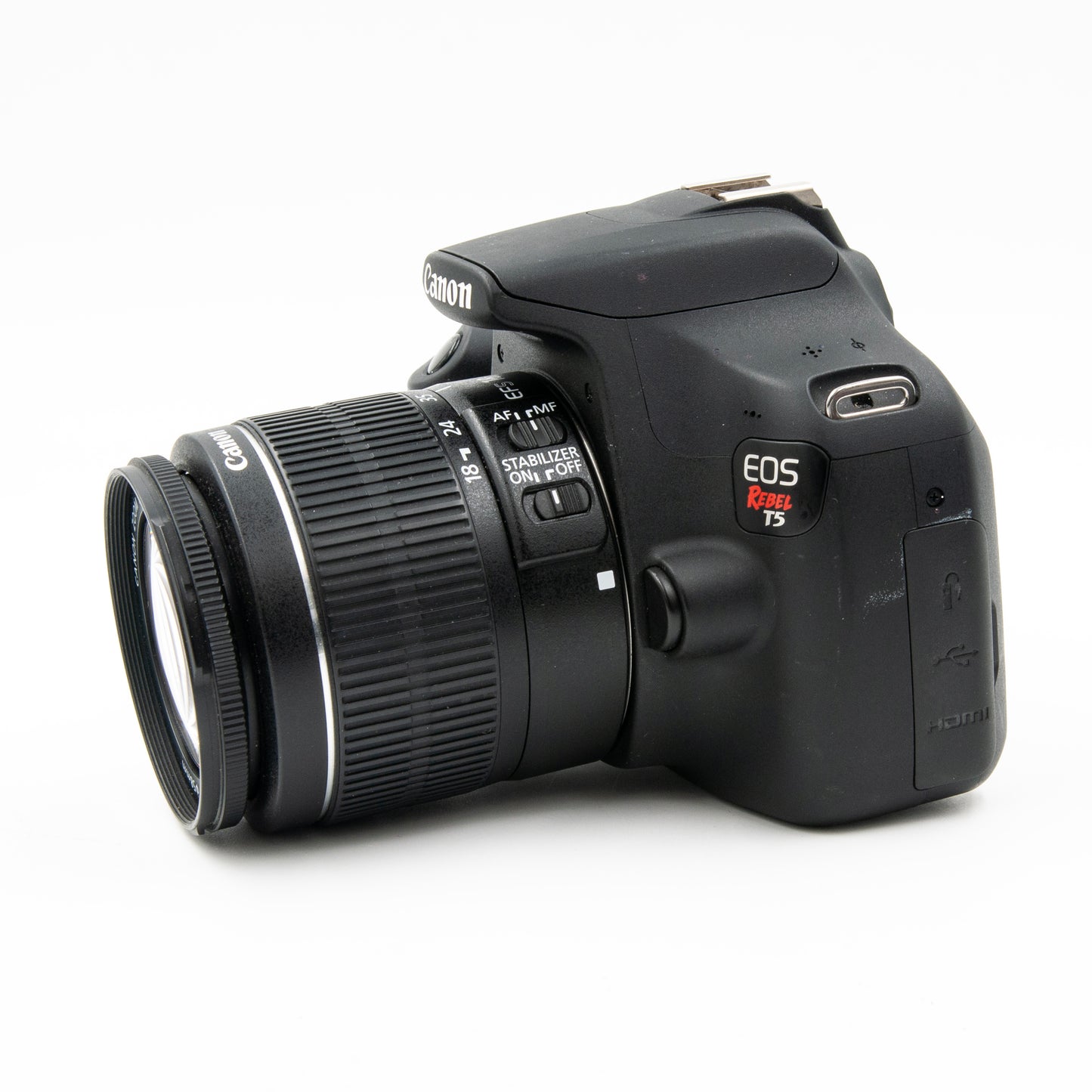Pre-Owned Canon T5 DSLR Two Lens Kit 18-55mm, 75-300mm, Case, Strap, Batt & Charger