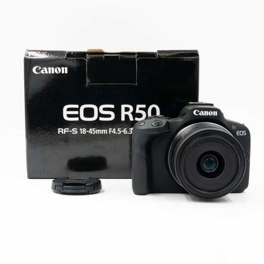 Pre-Owned Canon EOS R50 24.2MP Mirrorless Camera w/RF-S 18-45mm f/4.5-6.3 Lens