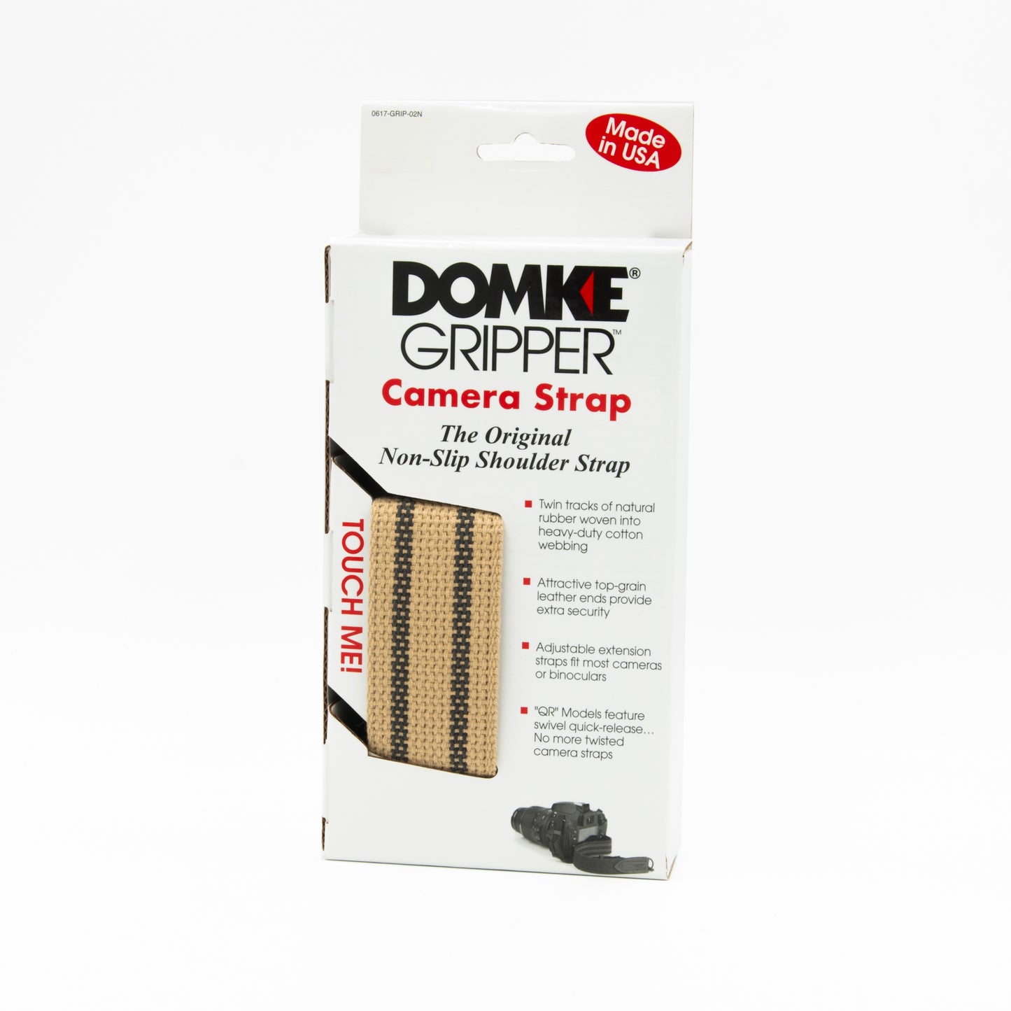 Domke Gripper 1.5" Tan Camera Neck Strap with Swiveling Clasps