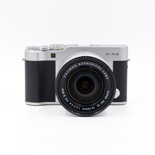 Fujifilm X-A3 Silver Pre-Owned 24.2MP Digital Mirrorless Camera with Fujinon 16-50mm f3.5-5.6 Lens