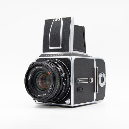 Hasselblad 500C/M with Zeiss 80mm T* from the front.