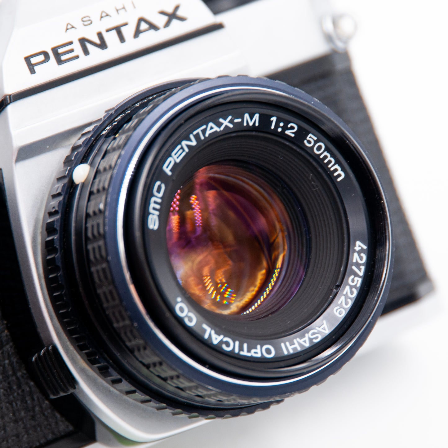 Pentax 50mm f2 lens on a Pentax K1000